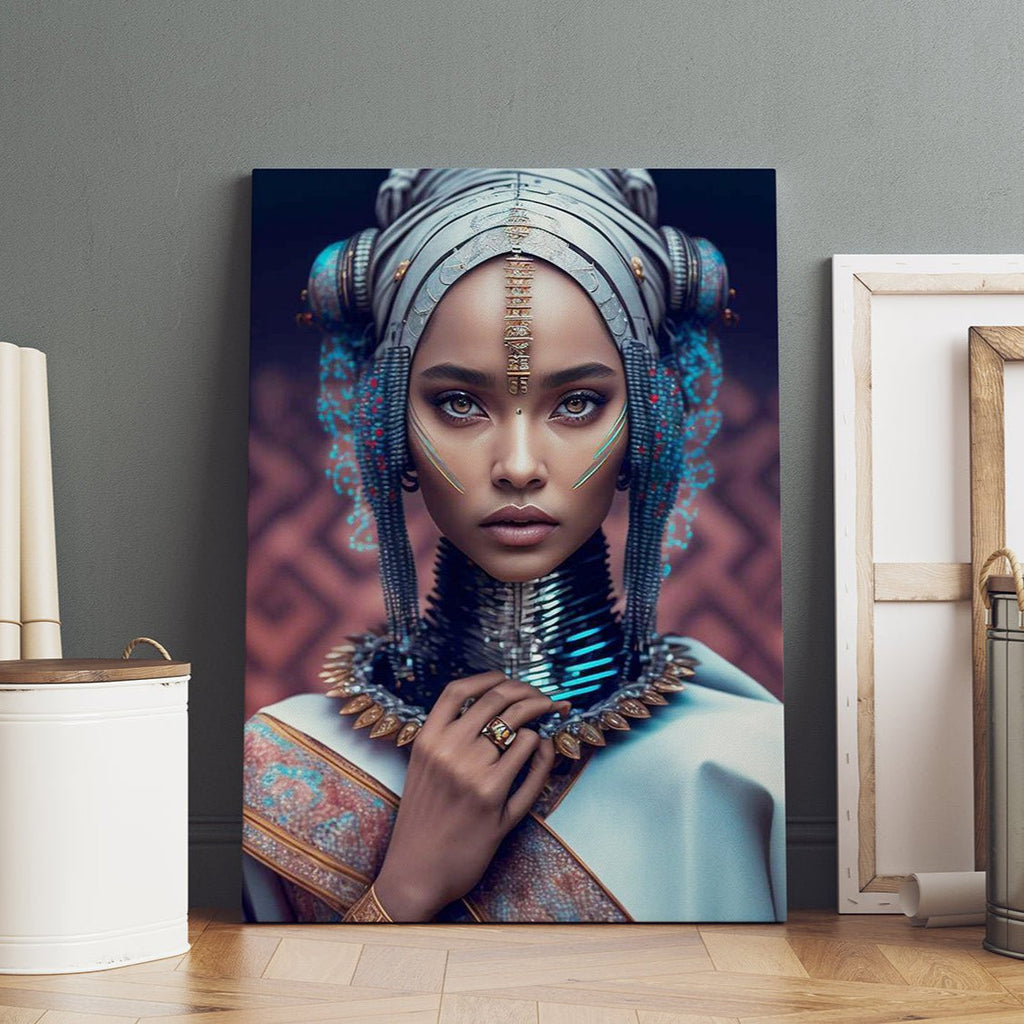 tribal girl futuristic