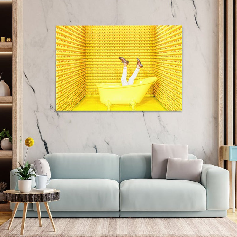 Yellow bathub